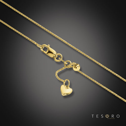 Tesoro Bosco Yellow Gold Extender Chain 90cm