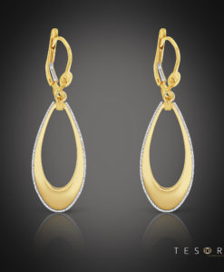 Tesoro Sovana Yellow & White Gold Dangle Earrings