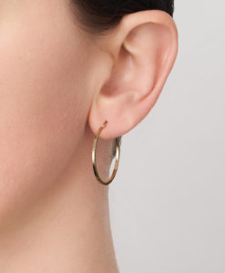 30OBC457-99 Sopra 30mm Square 1mm Tube Hoop Earrings